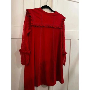 Andree by unit small red lace sleeved dress